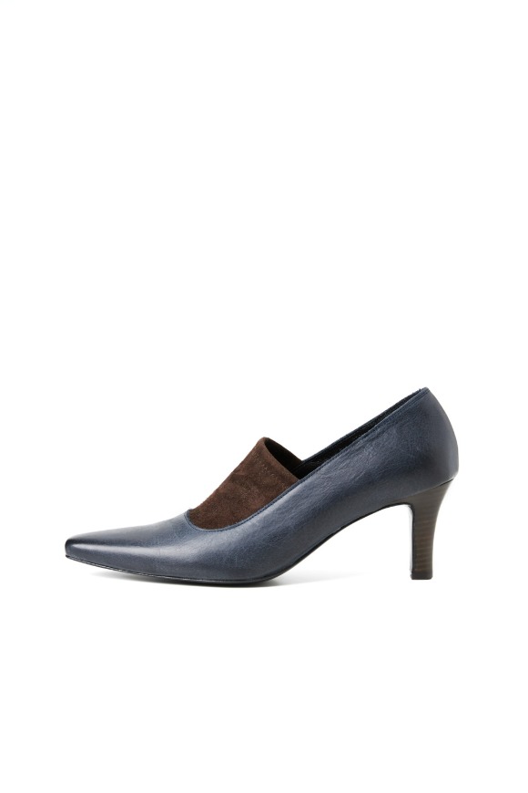Two-Tone Pumps (Navy/Brown)